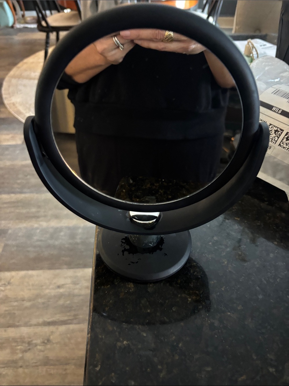 Matte Black LED Makeup Mirror - Home Accents